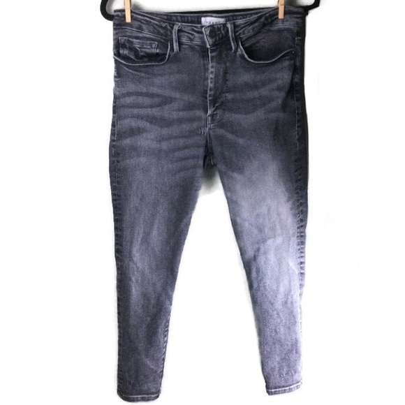 Frame Le One Skinny Crop High Rise Hughes Wash Stretch Jeans Size 2 (29-34) - Picture 3 of 13